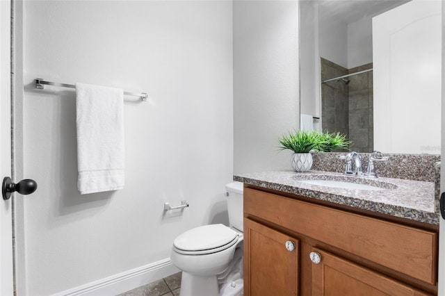 8692 Tavistock Lakes Blvd, Orlando, FL 32827 - bathroom with vanity, tiled shower, and tile patterned flooring