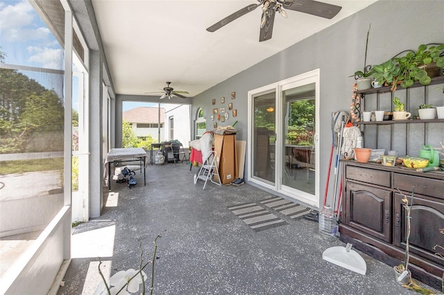 3063 Mandolin Dr, Kissimmee, FL 34744 - sunroom with a ceiling fan and plenty of natural light