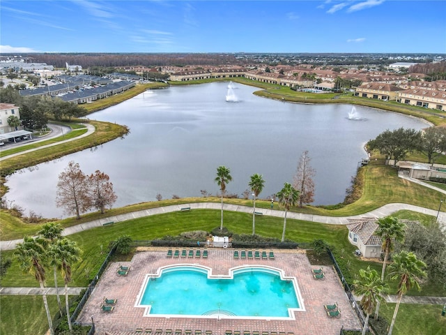 3000 Laurel Park Ln Unit 202, Kissimmee, FL 34741 - aerial view of property and surrounding area featuring a large body of water and a pool area