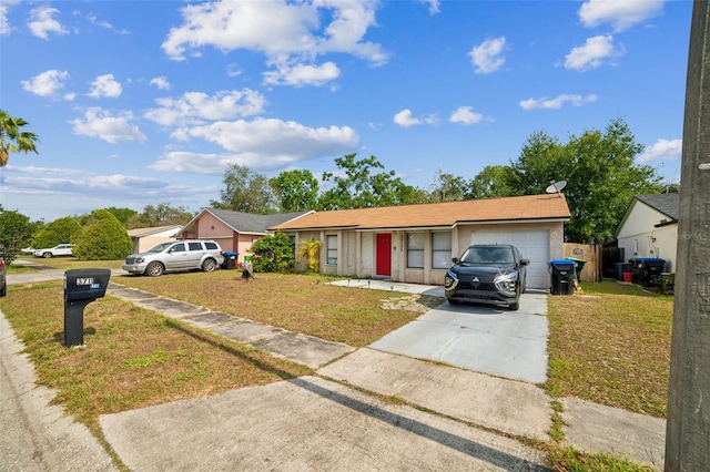 3711 Shady Grove Cir, Orlando, FL 32810 - single story home featuring concrete driveway, a garage, a front yard, and stucco siding