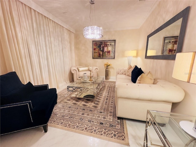 4412 Conroy Club Dr, Orlando, FL 32835 - living area featuring crown molding