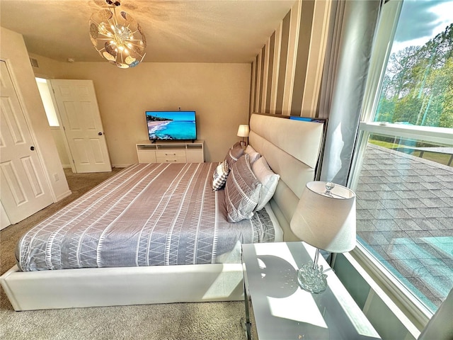 bedroom with carpet flooring