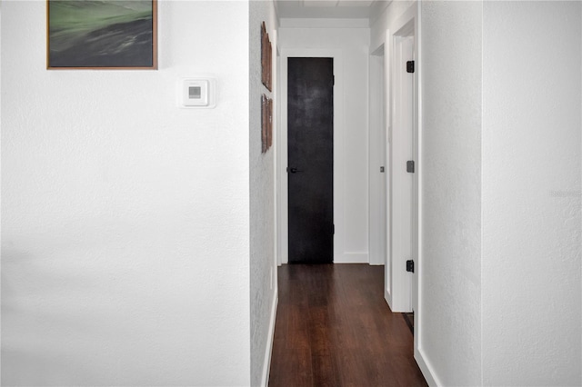 821 Silver Springs Ter NW, Port Charlotte, FL 33948 - corridor featuring dark wood-style flooring and baseboards