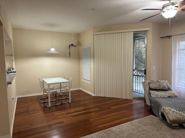 2314 Midtown Ter Unit 1126, Orlando, FL 32839 - dining area featuring wood finished floors and a ceiling fan
