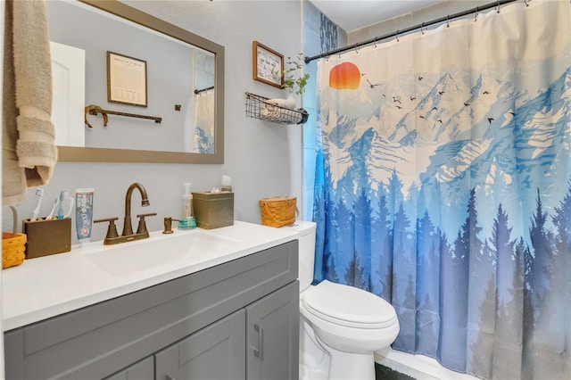 300 Hickory Ct, Apopka, FL 32712 - full bath with toilet, vanity, and a shower with curtain