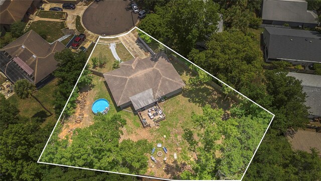 300 Hickory Ct, Apopka, FL 32712 - aerial overview of property's location featuring property parcel outlined and a pool