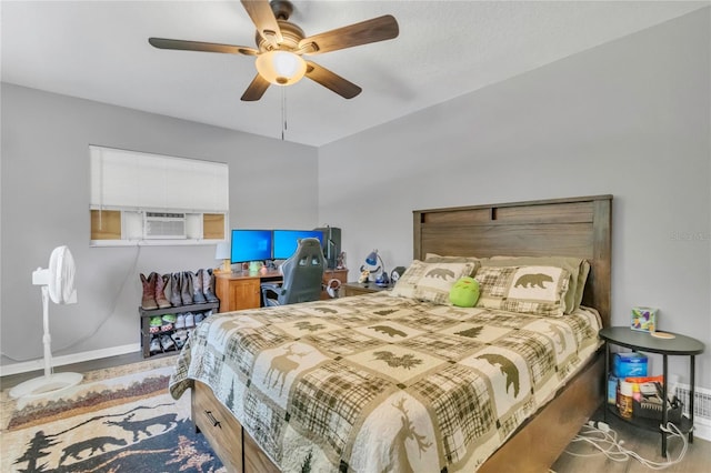 300 Hickory Ct, Apopka, FL 32712 - bedroom featuring baseboards, ceiling fan, and cooling unit