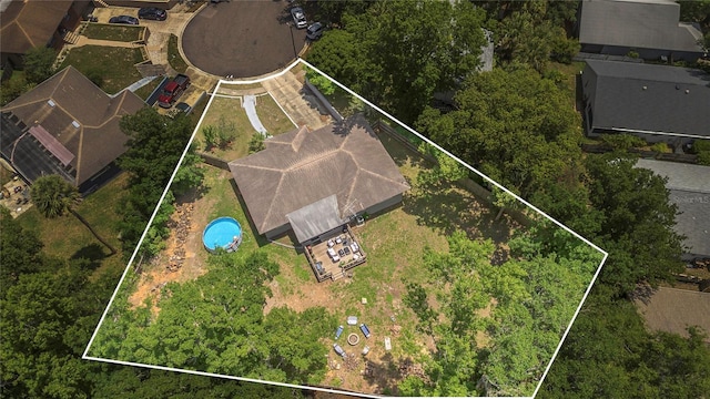 300 Hickory Ct, Apopka, FL 32712 - aerial overview of property's location featuring property parcel outlined and a pool