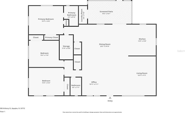 300 Hickory Ct, Apopka, FL 32712 - room layout