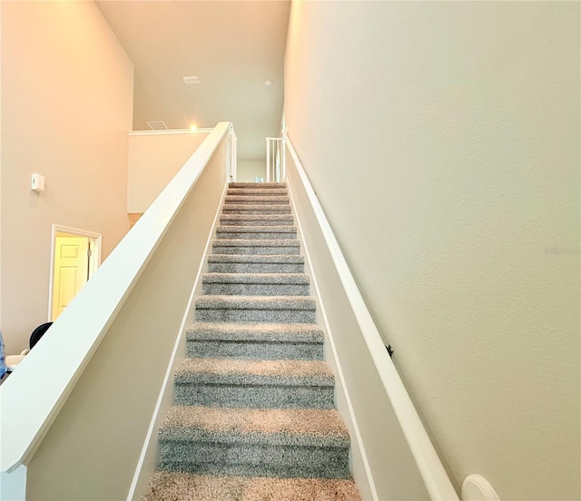 view of stairway