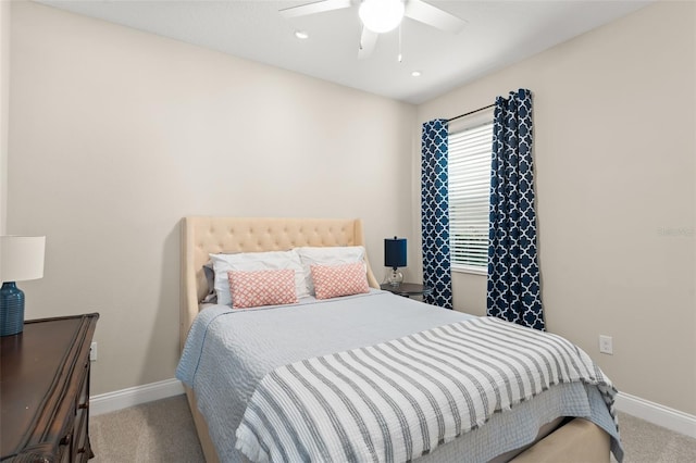15420 Southern Martin St, Winter Garden, FL 34787 - carpeted bedroom with baseboards, ceiling fan, and recessed lighting