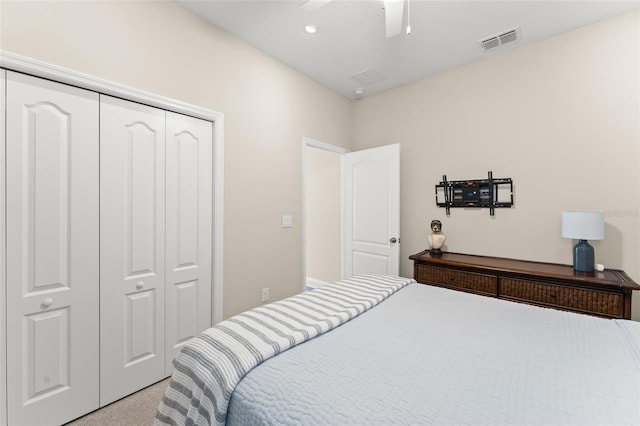 15420 Southern Martin St, Winter Garden, FL 34787 - bedroom featuring a closet and a ceiling fan
