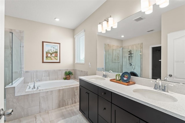15420 Southern Martin St, Winter Garden, FL 34787 - full bathroom with a shower stall, a garden tub, double vanity, and a walk in closet