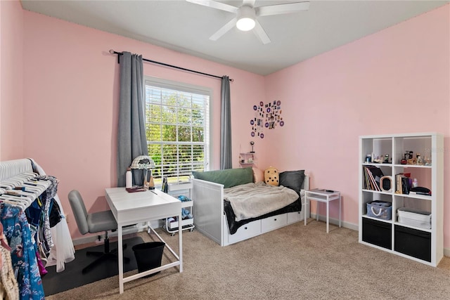1070 Henley Downs Pl, Lake Mary, FL 32746 - carpeted bedroom featuring a desk and a ceiling fan