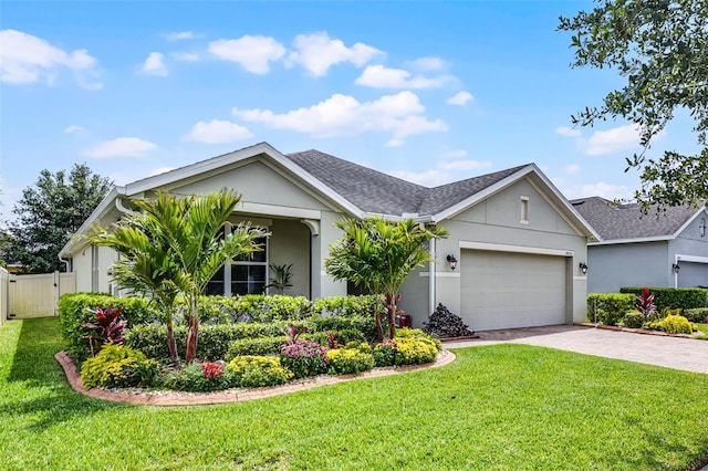 4051 Prairie Reserve Blvd, Orlando, FL 32824 - single story home featuring driveway, a garage, stucco siding, and roof with shingles