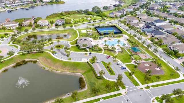 15862 Citrus Grove Loop, Winter Garden, FL 34787 - aerial view of property's location featuring a nearby body of water, nearby suburban area, and a pool area