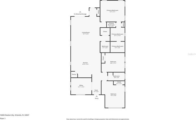 14826 Deaton Aly, Orlando, FL 32827 - home floor plan