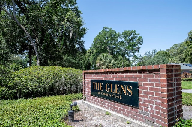 view of community sign