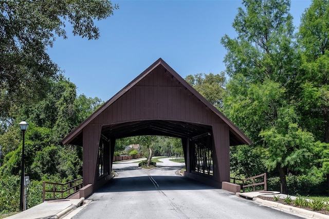 view of community featuring a carport