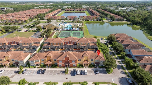 8919 Bismarck Palm Rd, Kissimmee, FL 34747 - aerial view of residential area with a large body of water