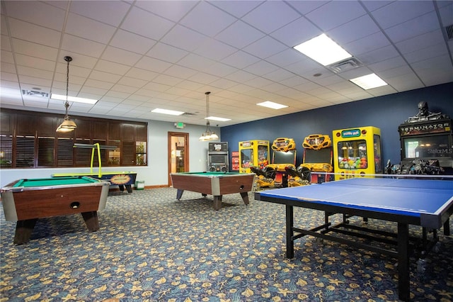 8919 Bismarck Palm Rd, Kissimmee, FL 34747 - playroom featuring billiards, carpet, and baseboards
