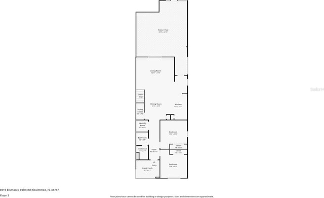 8919 Bismarck Palm Rd, Kissimmee, FL 34747 - property floor plan