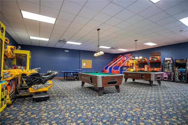 8919 Bismarck Palm Rd, Kissimmee, FL 34747 - game room featuring carpet flooring and pool table