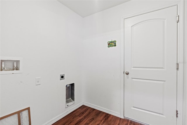 337 Southern Winds Blvd, Deland, FL 32720 - washroom with electric dryer hookup, washer hookup, dark wood finished floors, and baseboards