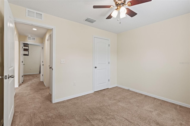 337 Southern Winds Blvd, Deland, FL 32720 - unfurnished bedroom featuring light colored carpet, baseboards, and ceiling fan