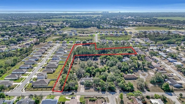 505 Lakeview Ave, Titusville, FL 32796 - aerial view of residential area with property boundaries highlighted
