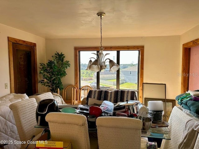 505 Lakeview Ave, Titusville, FL 32796 - dining room featuring a chandelier