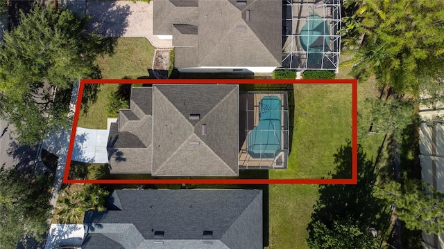 5007 Bellthorn Dr, Orlando, FL 32837 - aerial view of property and surrounding area with property boundaries highlighted