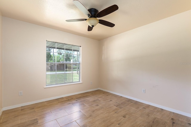 18 Palmira Rd, Debary, FL 32713 - spare room with light wood-type flooring, baseboards, and a ceiling fan