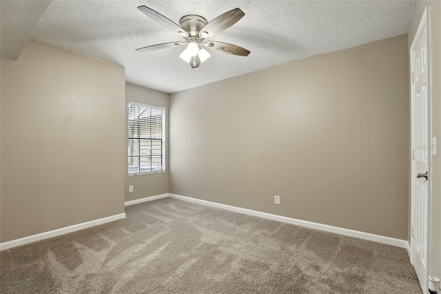 485 Forestway Cir Unit 108, Altamonte Springs, FL 32701 - carpeted empty room with ceiling fan, a textured ceiling, and baseboards