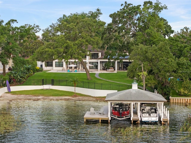 1455 Kelso Blvd, Windermere, FL 34786 - dock area with boat lift and a water view