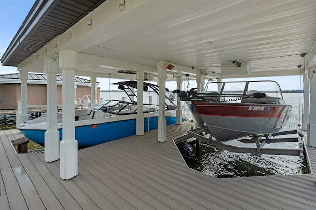 1455 Kelso Blvd, Windermere, FL 34786 - dock area with boat lift and a water view
