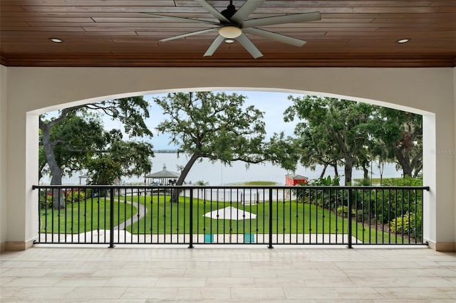 1455 Kelso Blvd, Windermere, FL 34786 - view of patio with ceiling fan and a balcony
