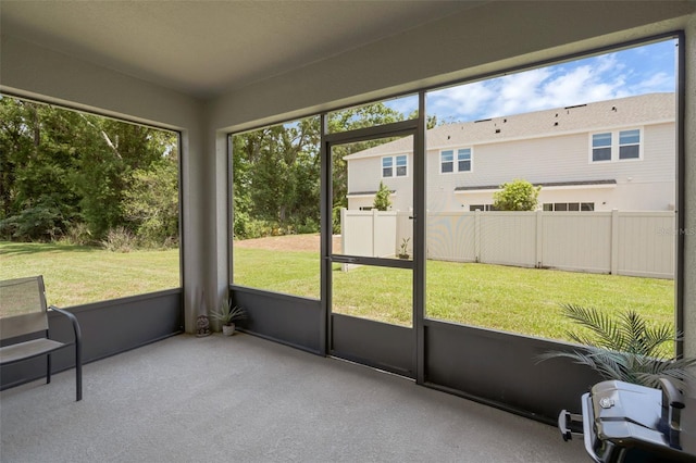 view of sunroom