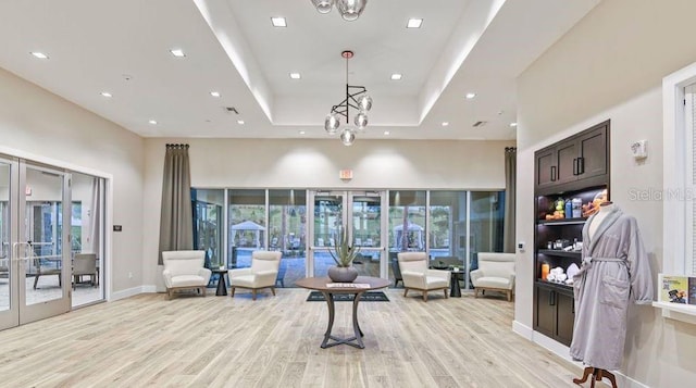 5658 Nevis Ter, Kissimmee, FL 34758 - building lobby with recessed lighting and a towering ceiling