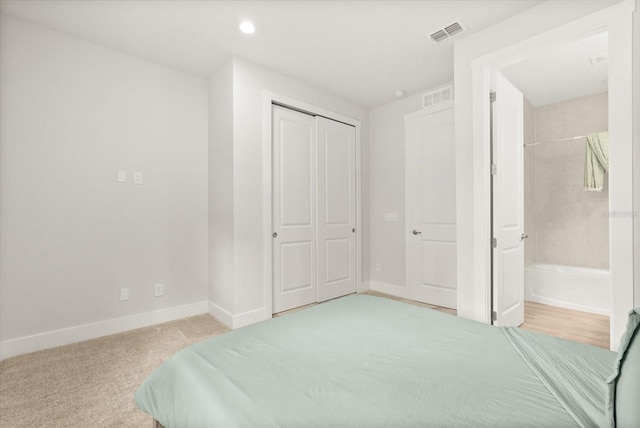 3635 Arbordale Loop, Sanford, FL 32771 - unfurnished bedroom with baseboards, carpet flooring, a closet, and recessed lighting