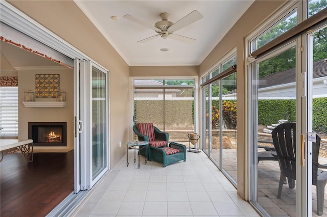 5973 Chesapeake Park Unit 58, Orlando, FL 32819 - sunroom / solarium featuring crown molding
