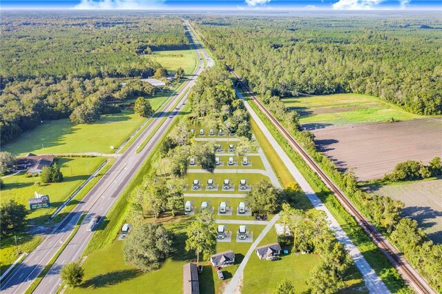 7904AND8010 SE US Highway 301, Hawthorne, FL 32640 - aerial overview of property's location featuring a heavily wooded area