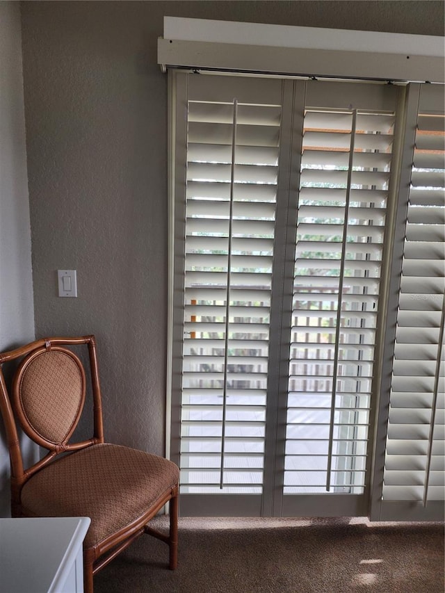 3500 Calabria Ave, Davenport, FL 33897 - living area featuring a textured wall and carpet floors