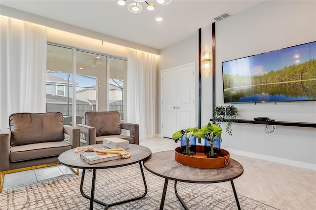 1221 Aloha Blvd, Davenport, FL 33897 - sitting room with tile patterned floors, recessed lighting, and baseboards