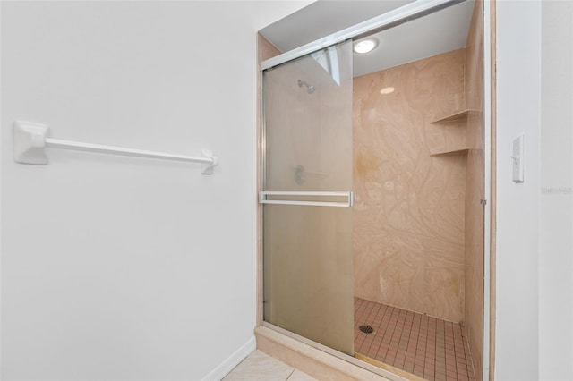 4206 Hield Rd NW, Palm Bay, FL 32907 - full bathroom featuring a stall shower and tile patterned floors