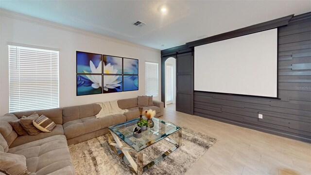 8851 Fallen Oak Dr, Davenport, FL 33896 - home theater with arched walkways and crown molding