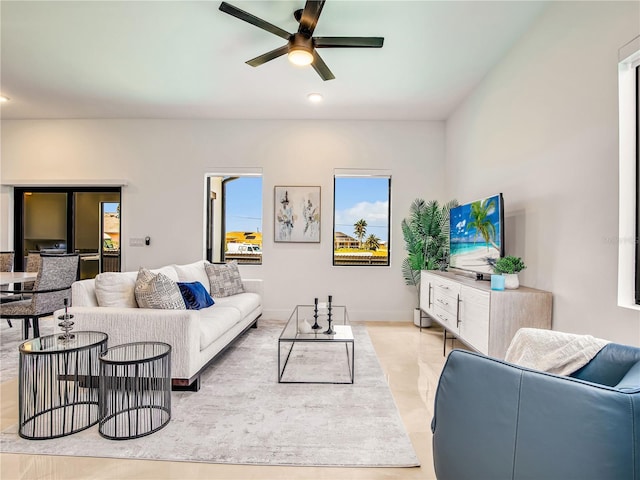 2545 NW 22nd Pl, Cape Coral, FL 33993 - living area featuring ceiling fan