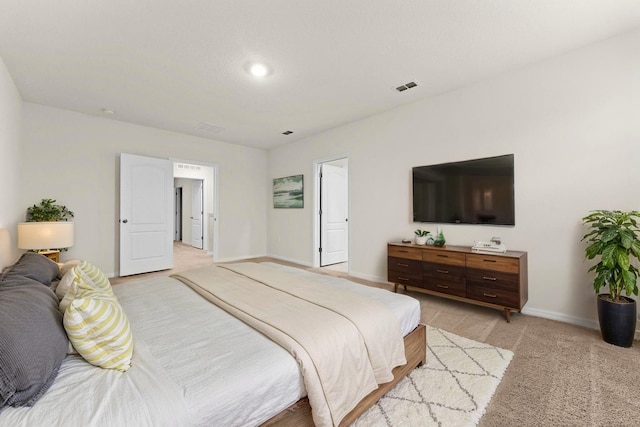 979 Sun Burst Rd, Winter Haven, FL 33880 - bedroom with baseboards, light carpet, and recessed lighting
