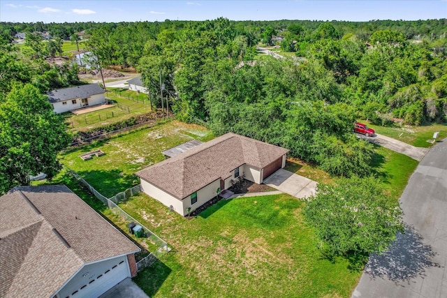 3685 Sunday Dr, Deltona, FL 32738 - aerial view of property and surrounding area with a heavily wooded area