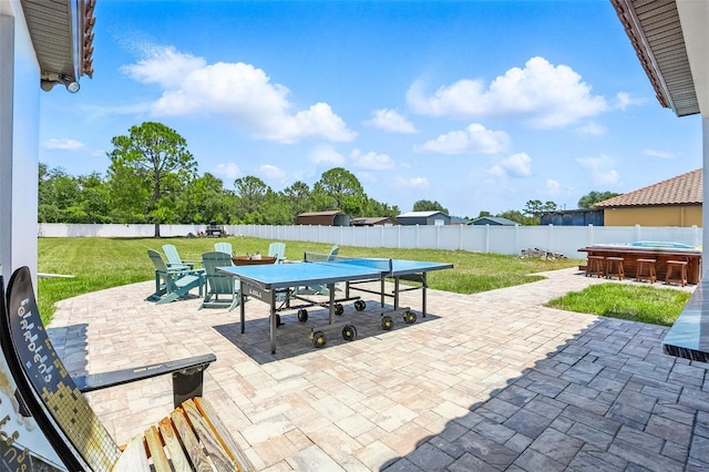 view of patio with outdoor dining area
